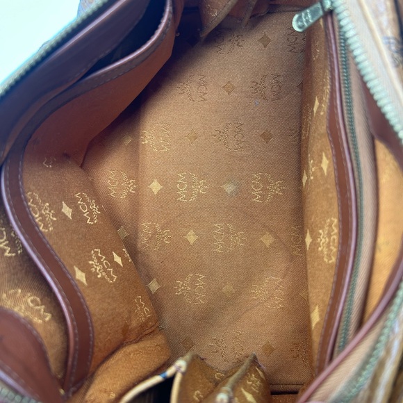 MCM VISETOS Boston bag cognac in color. - Picture 7 of 10